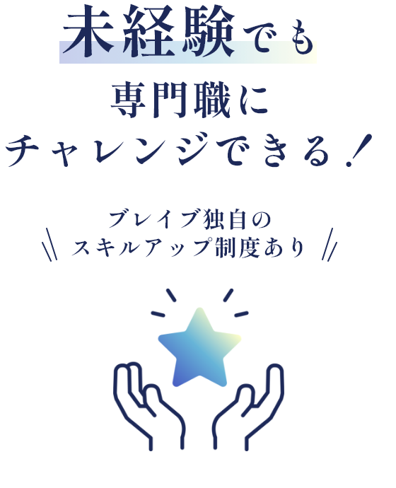 未経験でも専門職にチャレンジできる!
